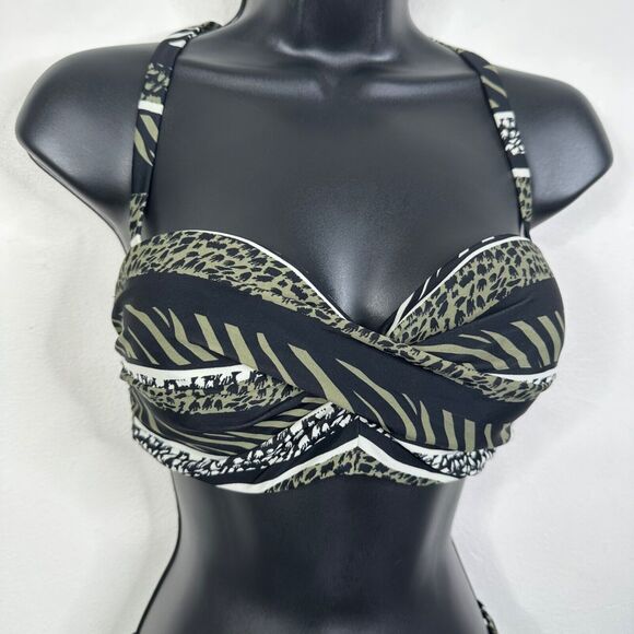 NWT Bruno Banani Mixed Animal Print 2 Piece Bikini Swim Suit - Picture 3 of 15